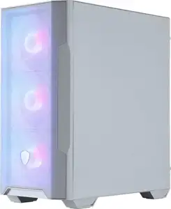MSI MAG FORGE M100R Midi Tower Transparent, White