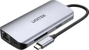 UNITEK ACTIVE HUB USB-C 2X HDMI 4K, RJ45, PD 100W