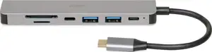 iBox IUH3SL4K notebook dock/port replicator USB 3.2 Gen 1 (3.1 Gen 1) Type-C Power Delivery 100W Silver