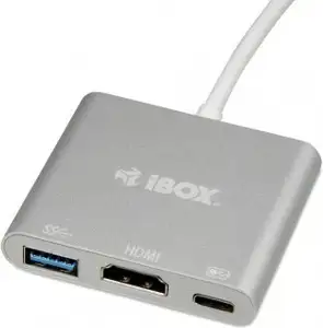 iBox IUH3CFT1 notebook dock/port replicator USB 3.2 Gen 1 (3.1 Gen 1) Type-C Silver