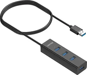 UNITEK Y-3089V01 interface hub USB 3.2 Gen 1 (3.1 Gen 1) Type-A 5000 Mbit/s Black