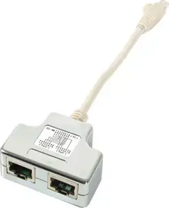 Razdjelnik RJ45 M -> 2xRJ45 Ž (1x10/100BaseT+1xISDN), oklopljeni, s kabelom 0,15 m