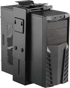 Techly ICA-CS 66 CPU holder Under desk CPU holder Black