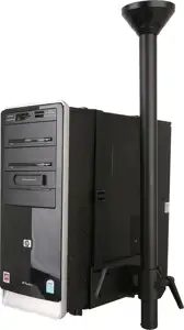 Techly ICA-CS 63 CPU holder Desk-mounted CPU holder Black