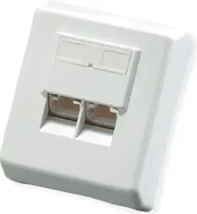 STP Priključnica Cat 6, (2xRJ45) nadžbukna, oklopljena, bijela