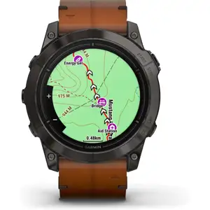 Garmin EPIX PRO g2 51mm Sapphire Carbon Gray DLC Tit Chestnut leather, 010-02804-30