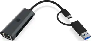 Icybox IB-LAN301-C3 USB-A and USB-C network card/adapter to 2.5 Gbit Ethernet