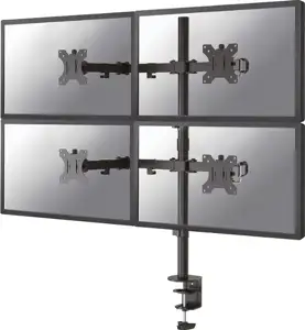 Neomounts FPMA-D550D4BLACK pokretni stolni nosač za 4 ekrana 13