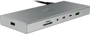Docking station USB-C Razer USB4 Dock Mercury, 14-in-1, 4xUSB-A, 3xUSB-C, HDMI, DP, RJ45, AUX, mSD/SD, Silver