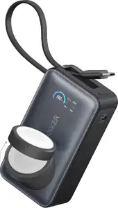 Anker MagOn Powerbank 10000 mAh, 35W with built-in cable and wireless Apple Watch charging