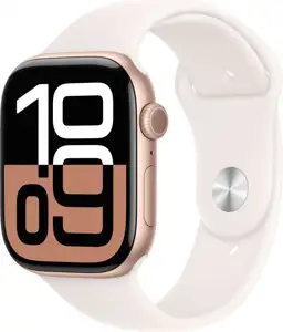 APPLE Watch Series 10 GPS 46mm Rose Gold Aluminium Case with Light Blush Sport Band - S/M
