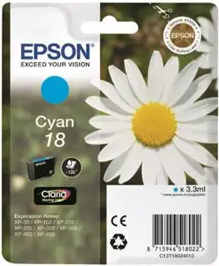 Epson 18 - cyan - original - ink cartridge