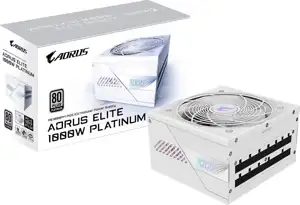 Napajanje Gigabyte AORUS ELITE P1000W ICE Power Supply Unit - PCIe 5.0, 80 PLUS Platinum, Fully modular design, 120mm Fan, ATX 3.0 compatible, EU Plug