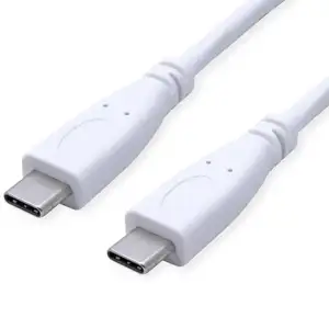 Roline VALUE USB 3.2 Gen 2 kabel, PD (Power Delivery) 20V5A, Emark, C-C, M/M, bijeli, 0.5 m