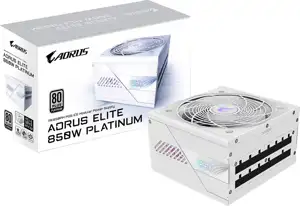 Napajanje Gigabyte AORUS ELITE P850W ICE Power Supply - PCIe 5.0, 80 PLUS Platinum, Fully Modular Design, 120mm Fan, ATX 3.0 compatible, EU Plug