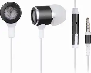 Gembird Metal earphones with microphone, black