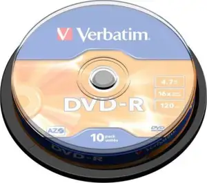 DVD-R Verbatim Matt Silver, Kapacitet 4.7GB, 10 komada, Brzina 16×