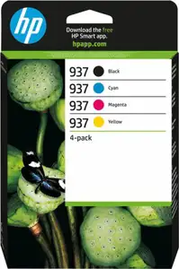 Tinta HP 937 4-Pack (Black, Cyan, Magenta, Yellow), 6C400NE