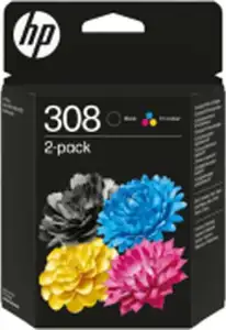 Tinta HP 308 Black/Tri-Color Combo 2-Pack, 6L6S6UE