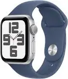 APPLE Watch SE GPS 40mm Silver Aluminium Case with Denim Sport Band - M/L