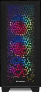 Sharkoon ELITE SHARK CA300H Tower E-ATX kućište bez napajanja, prozirne bočne stranice, prednji/stražnji RGB ventilatori 4×120mm, crno