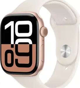 APPLE Watch Series 10 GPS + Cellular 46mm Rose Gold Aluminium Case with Light Blush Sport Band - M/L