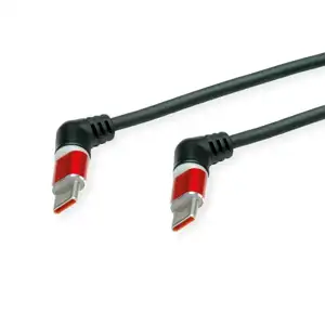 ROLINE 360° USB 2.0 kabel, C-C, M/M, 60W, crveno/crni, 2.0m