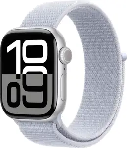 APPLE Watch Series 10 GPS + Cellular 42mm Silver Aluminium Case with Blue Cloud Sport Loop