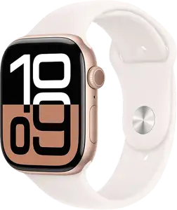 APPLE Watch Series 10 GPS + Cellular 46mm Rose Gold Aluminium Case with Plum Sport Loop