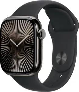 APPLE Watch Series 10 GPS + Cellular 42mm Slate Titanium Case with Black Sport Band - S/M