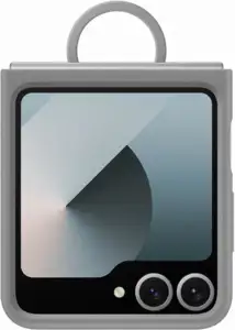 Samsung Silicone Case with Ring Z Flip 6 siva