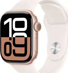 APPLE Watch Series 10 GPS + Cellular 42mm Rose Gold Aluminium Case with Light Blush Sport Band - M/L