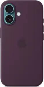 Apple iPhone 16 Silicone Case with MagSafe plum