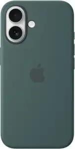 Apple iPhone 16 Silicone Case with MagSafe lake green