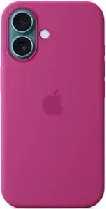 Apple iPhone 16 Silicone Case with MagSafe fuchsia