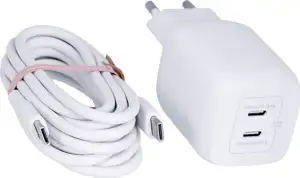 Punjač Belkin 65W Dual USB-C GaN s PVC 5A, C-C, 2.0m