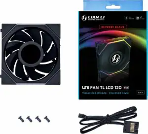 Fan Lian Li UNI FAN TL LCD 120 Reverse Blade, ARGB, PWM, 120mm, black