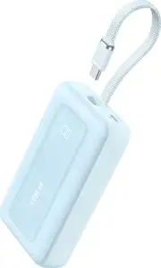 Anker Zolo Powerbank 20000 mAh, 30W with built-in USB-C cable, blue