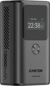 CANYON power bank OnPower 130 TFT 10000 mAh PD30W Dark Grey