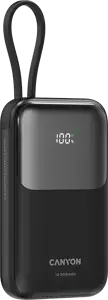 CANYON power bank OnPower 101 built-in cable 10000 mAh PD22.5W Black