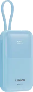 CANYON power bank OnPower 101 built-in cable 10000 mAh PD22.5W Blue