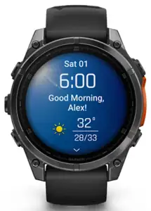 Pametni sat Garmin Fenix 8 51mm AMOLED Slate Gray s crnim remenom, 010-02905-00