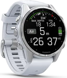 Pametni sat Garmin Fenix 8 43mm AMOLED Silver s Whitestone remenom, 010-02903-00