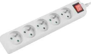 Lanberg 5 sockets PL 1.5m white with switch
