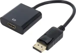 Gembird DisplayPort to HDMI adapter cable, black