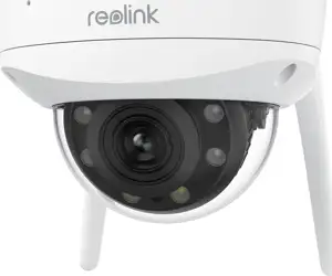 Reolink W437 - 4K Wi-Fi 6 Security Camera, IK10 Vandal-Proof, 5X Optical Zoom, 2.4/5 GHz Wi-Fi, Color Night Vision
