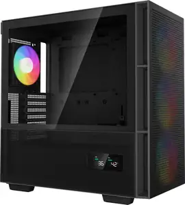 Case DeepCool CH560 Digital, ATX, ARGB, LCD, Tempered Glass, Black