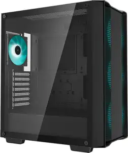 Case DeepCool CC560 V2, ATX, LED, tempered glass, black
