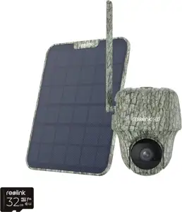 Reolink Go Series G450 with Solar Panel 2 - 4K 4G LTE PT Wildlife Cam, Animal Detection & Recognition, 360° View, 32GB microSD card