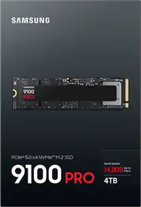 SSD 4TB M.2 80mm PCI-e 5.0 x4 NVMe 2.0, V-NAND TLC, Samsung 9100 PRO (MZ-VAP4T0BW)
